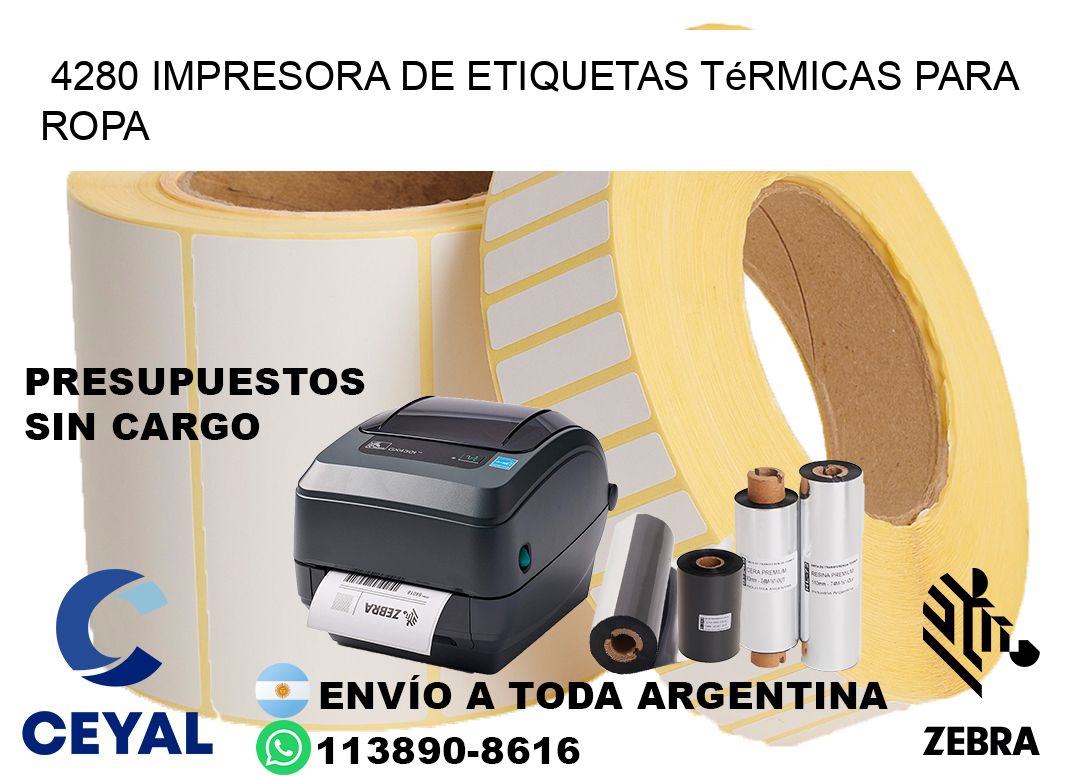 4280 impresora de etiquetas térmicas para ropa