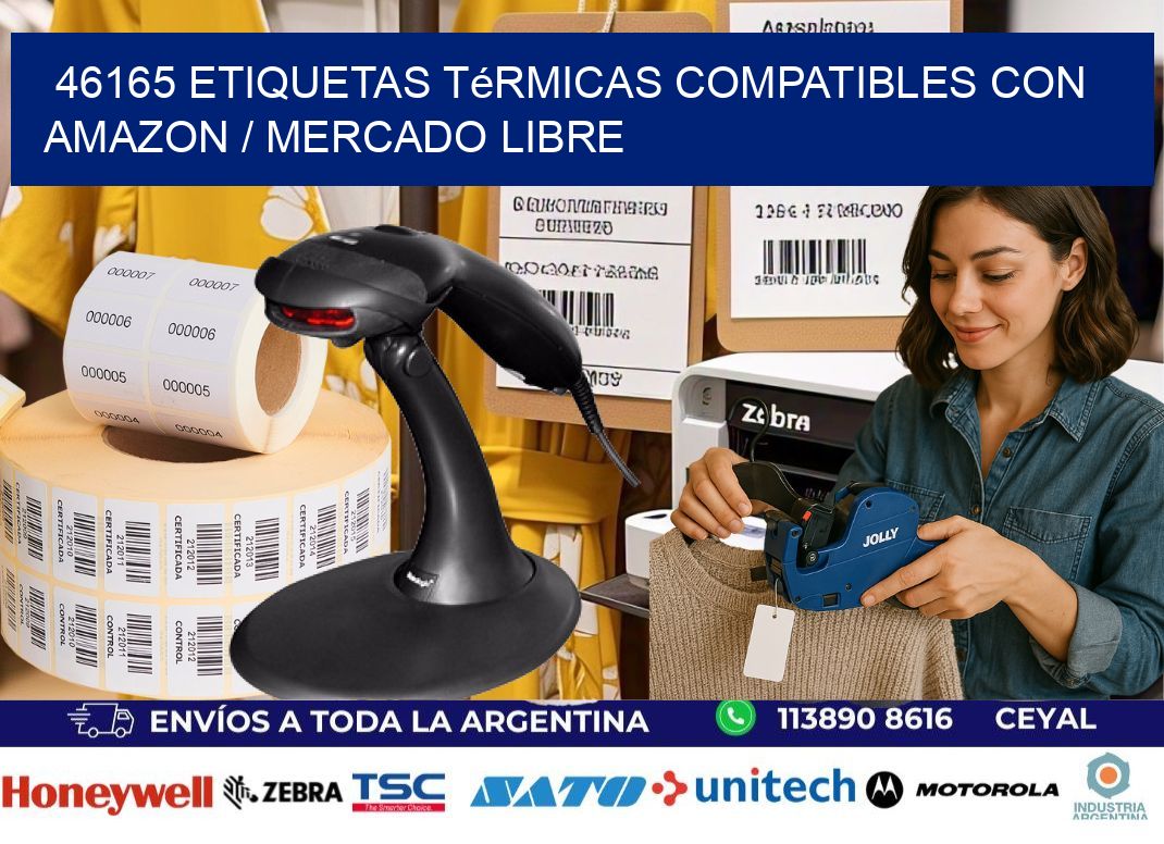 46165 etiquetas térmicas compatibles con Amazon / Mercado Libre
