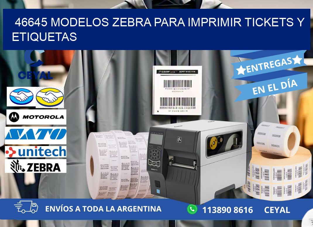 46645 modelos zebra para imprimir tickets y etiquetas