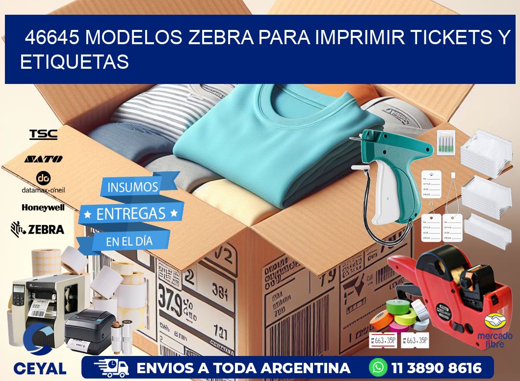 46645 modelos zebra para imprimir tickets y etiquetas