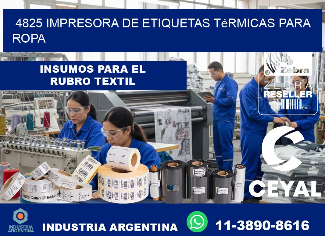 4825 impresora de etiquetas térmicas para ropa