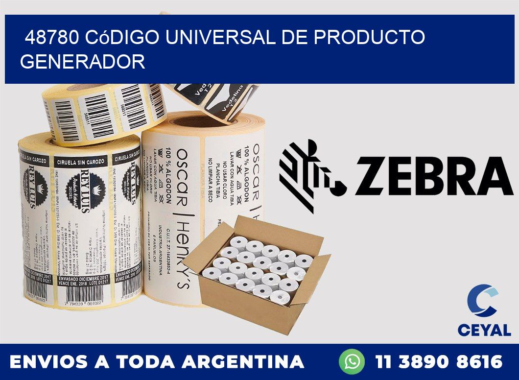48780 Código universal de producto generador