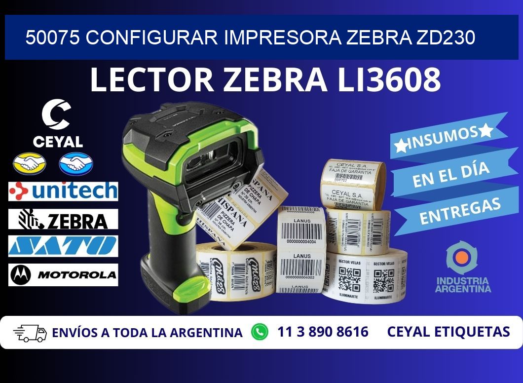 50075 configurar impresora zebra zd230