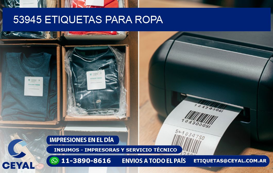 53945 etiquetas para ropa