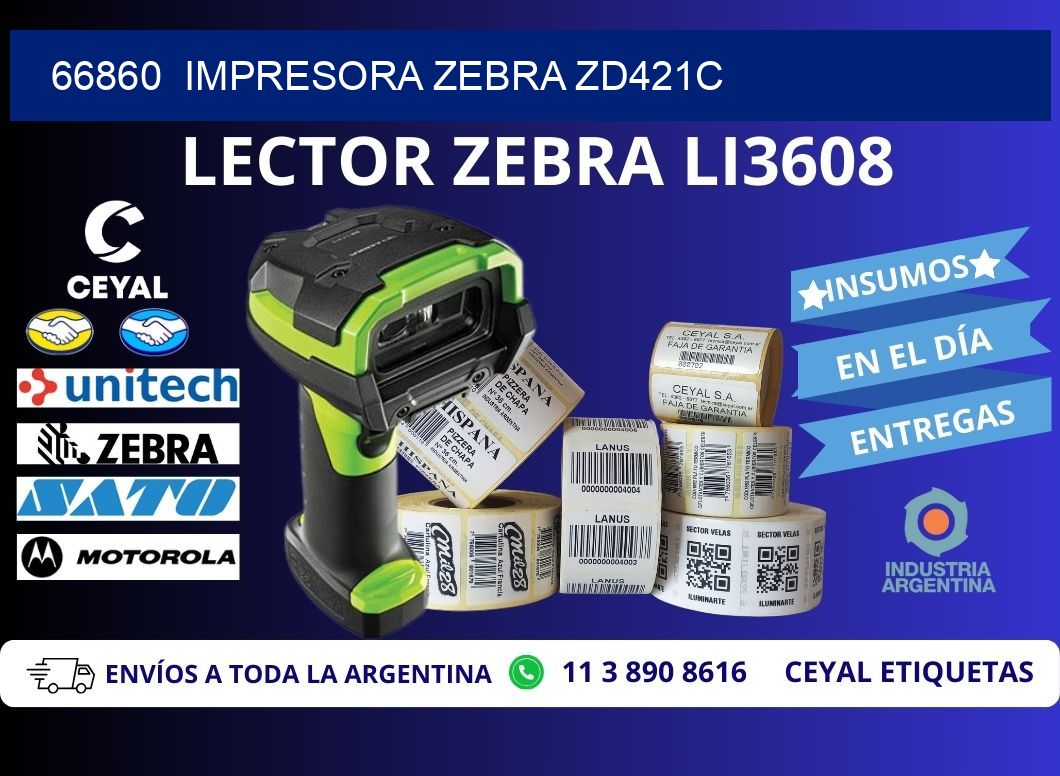 66860 Impresora Zebra zd421c