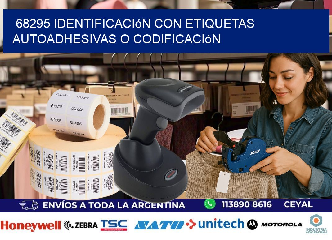 68295 identificación con etiquetas autoadhesivas o codificación