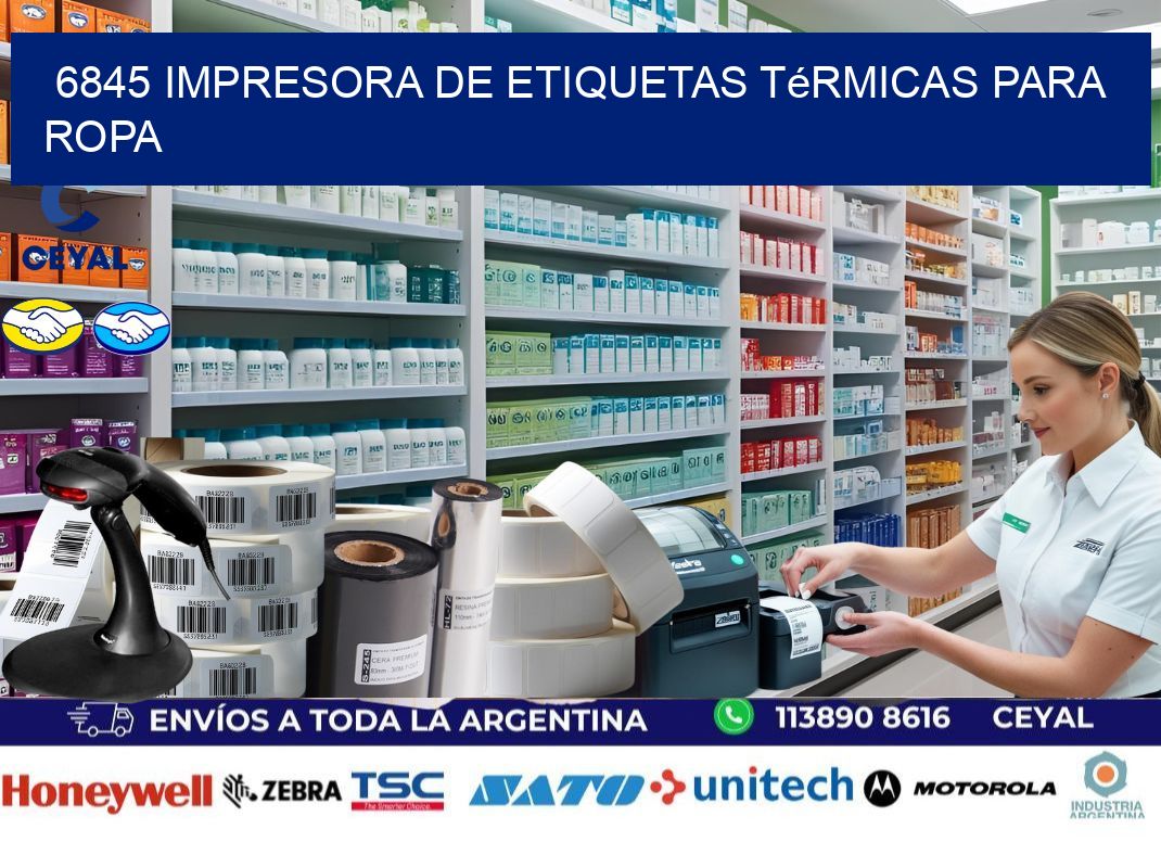 6845 impresora de etiquetas térmicas para ropa