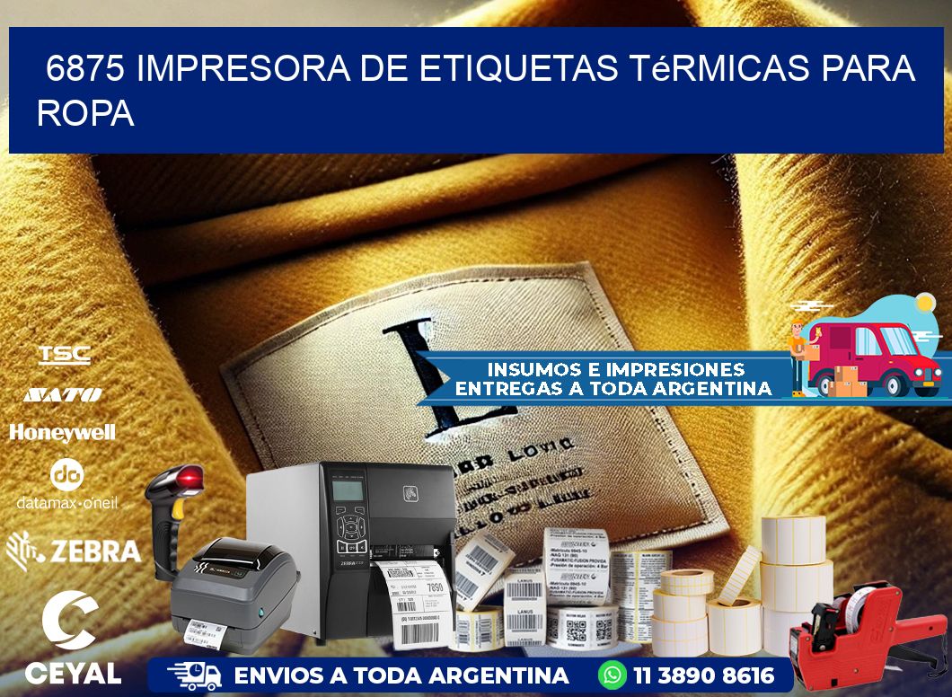 6875 impresora de etiquetas térmicas para ropa