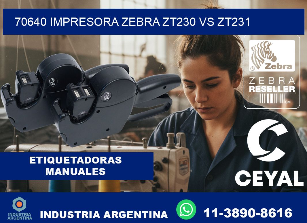 70640 impresora zebra zt230 vs zt231