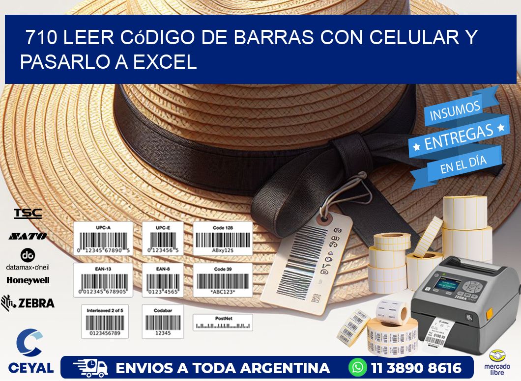 710 Leer código de barras con celular y pasarlo a Excel