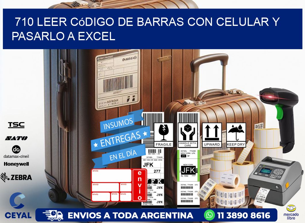 710 Leer código de barras con celular y pasarlo a Excel
