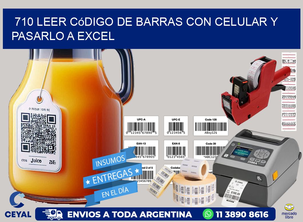 710 Leer código de barras con celular y pasarlo a Excel