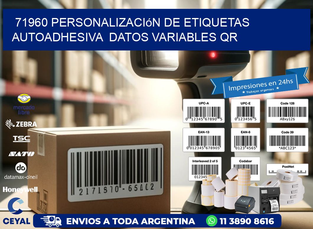 71960 Personalización de etiquetas autoadhesiva  datos variables QR