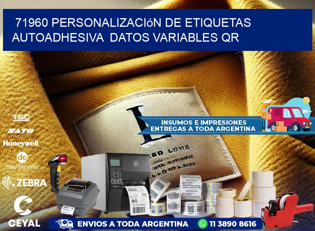 71960 Personalización de etiquetas autoadhesiva  datos variables QR