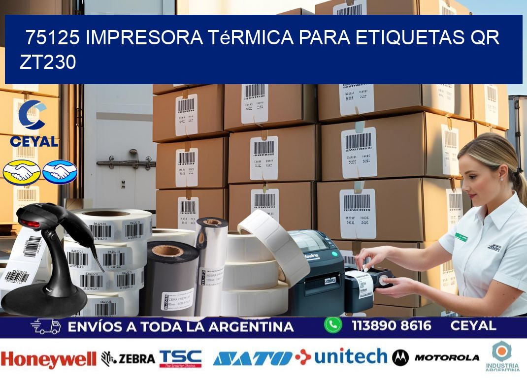 75125 impresora térmica para etiquetas QR ZT230