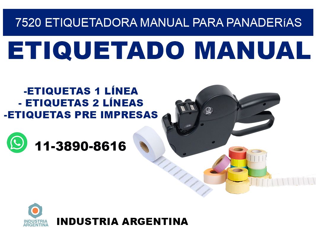 7520 etiquetadora manual para panaderías