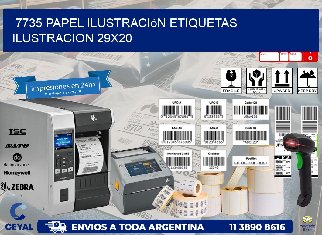 7735 papel ilustración Etiquetas Ilustracion 29×20