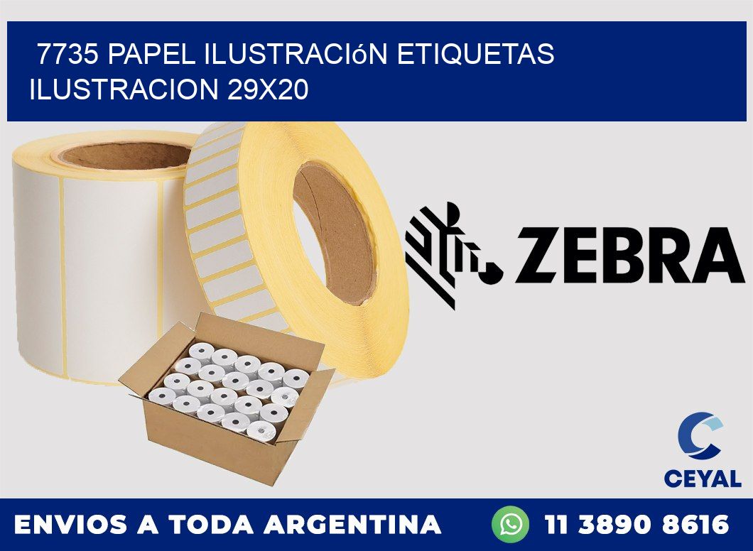 7735 papel ilustración Etiquetas Ilustracion 29x20