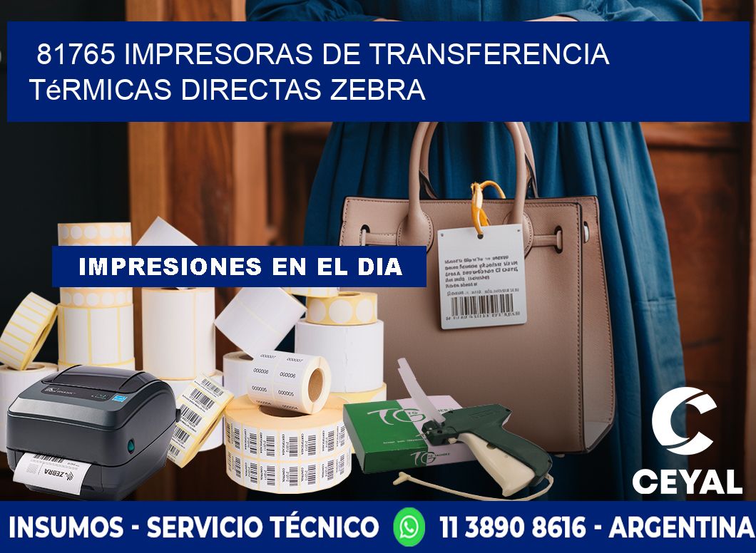 81765 impresoras de Transferencia térmicas directas zebra