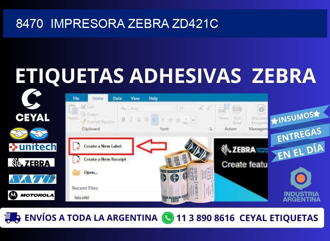 8470 Impresora Zebra zd421c