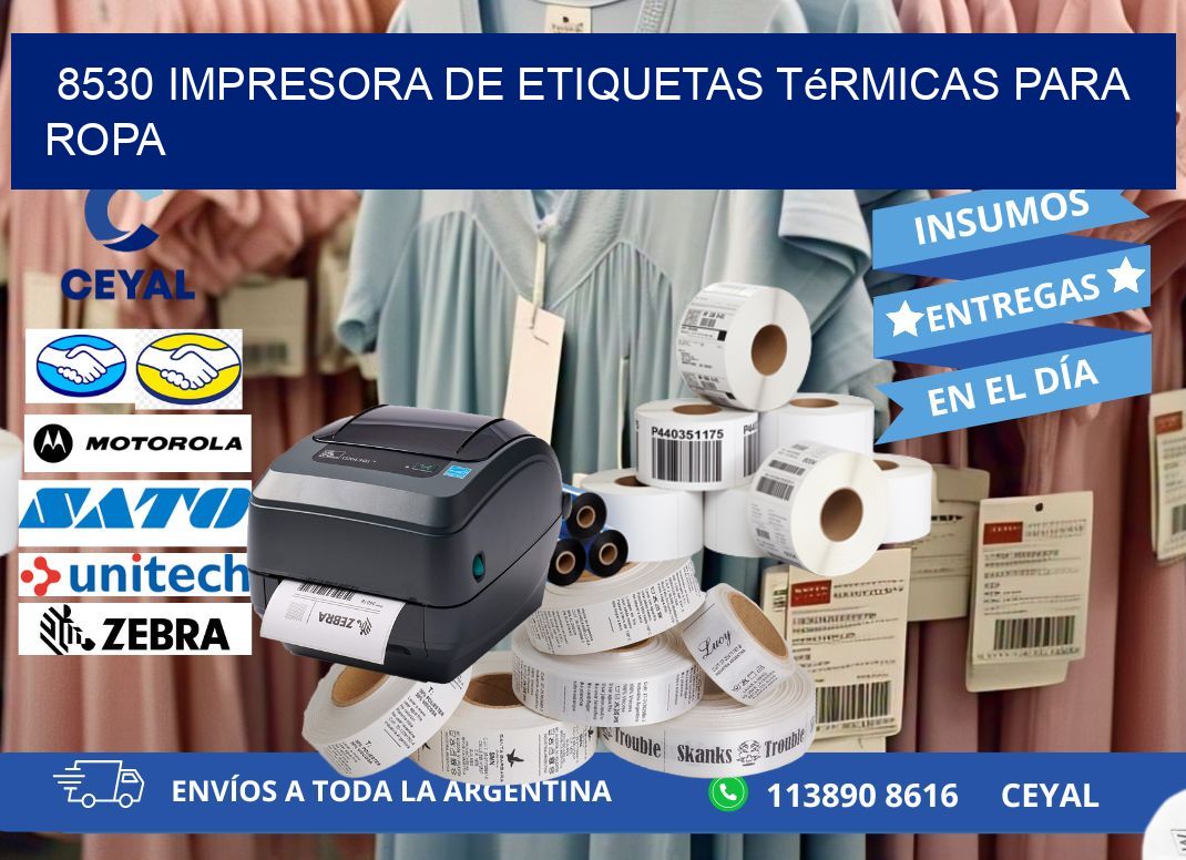 8530 impresora de etiquetas térmicas para ropa