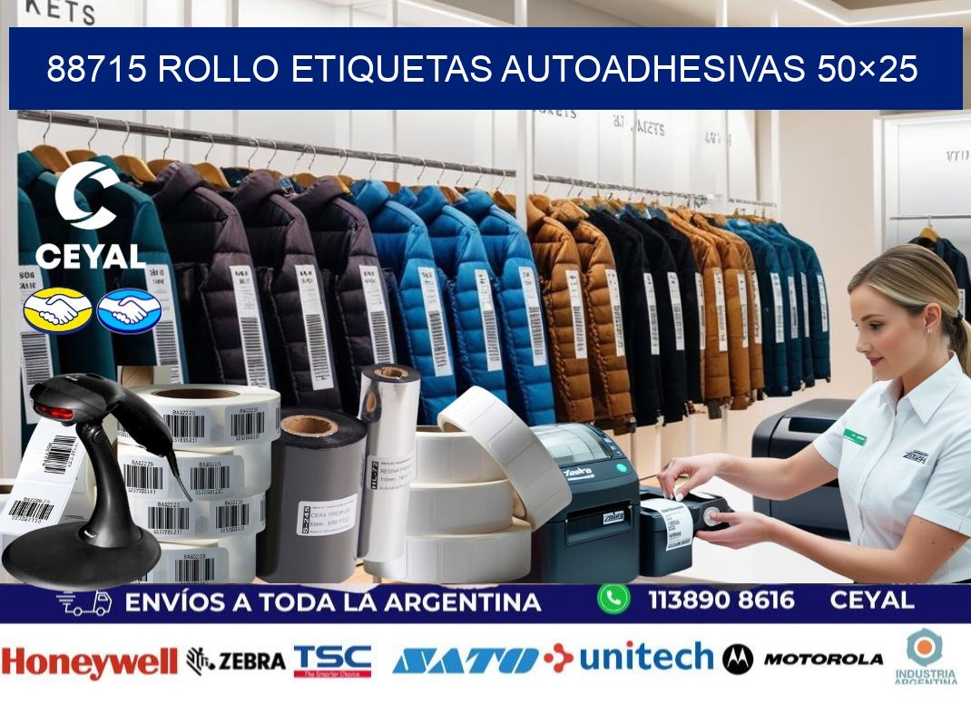 88715 Rollo Etiquetas autoadhesivas 50×25