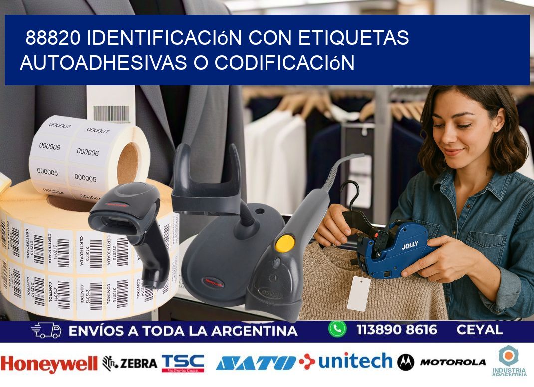 88820 identificación con etiquetas autoadhesivas o codificación