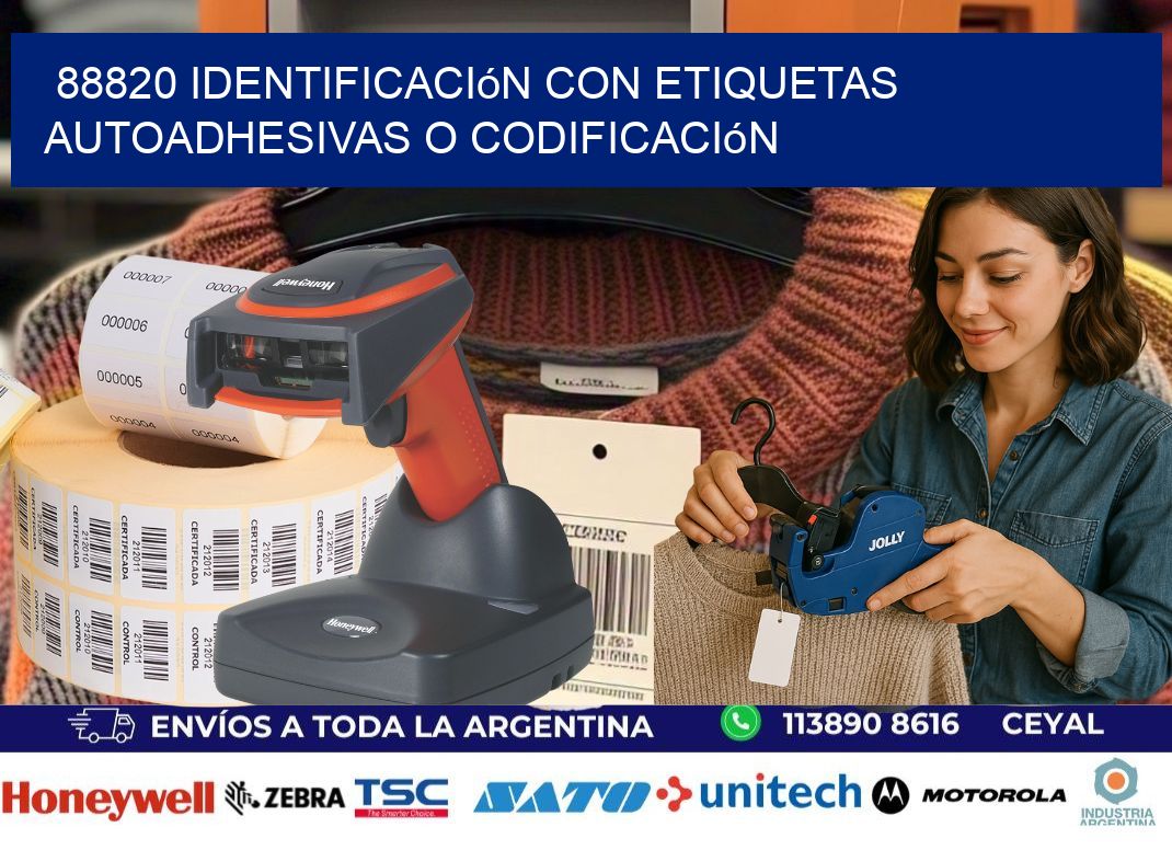 88820 identificación con etiquetas autoadhesivas o codificación