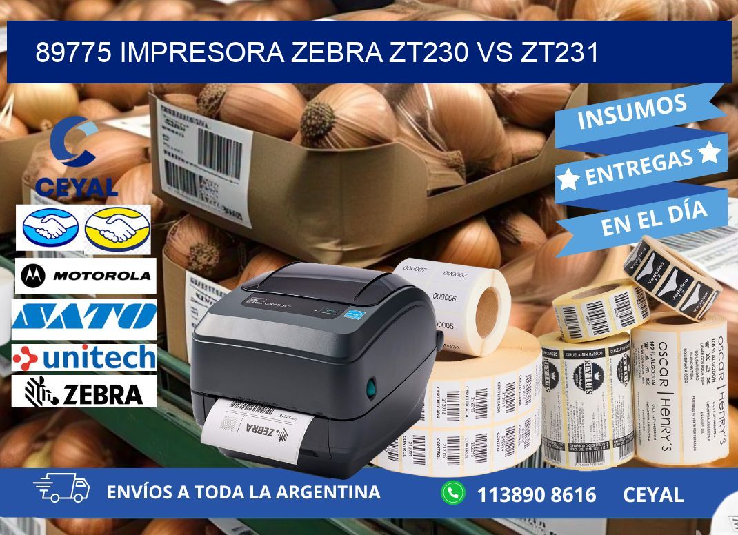 89775 impresora zebra zt230 vs zt231
