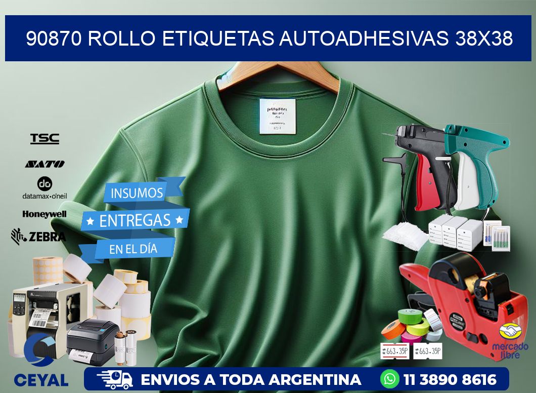 90870 Rollo Etiquetas autoadhesivas 38×38