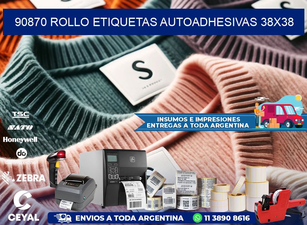 90870 Rollo Etiquetas autoadhesivas 38x38