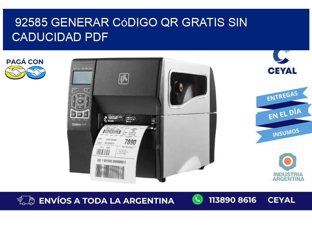 92585 Generar código QR gratis sin caducidad PDF