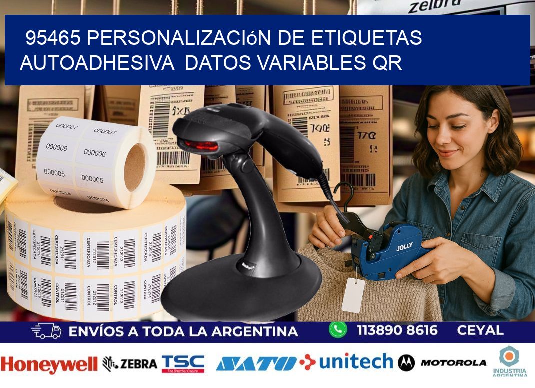 95465 Personalización de etiquetas autoadhesiva  datos variables QR