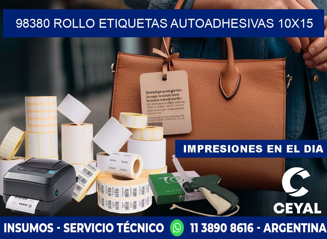 98380 Rollo Etiquetas autoadhesivas 10x15