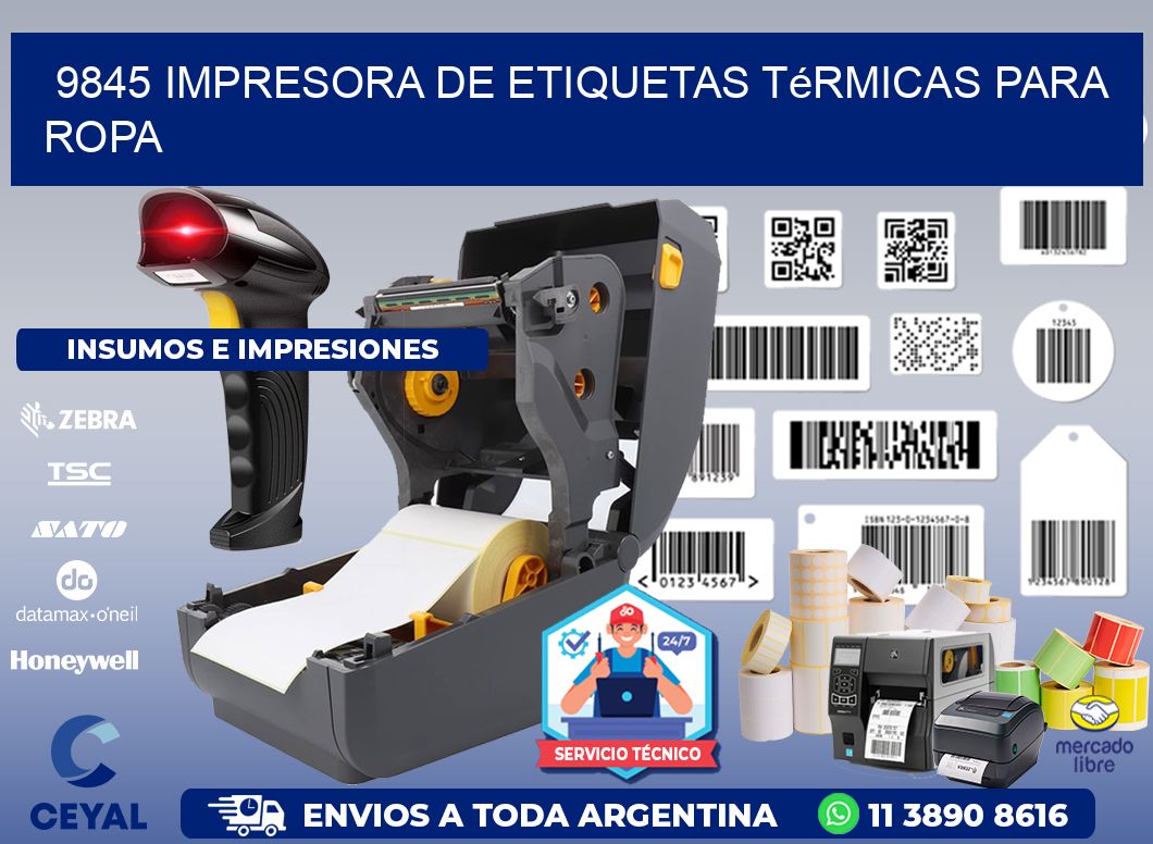 9845 impresora de etiquetas térmicas para ropa