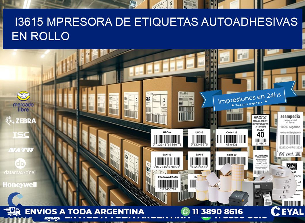 I3615 mpresora de etiquetas autoadhesivas en rollo