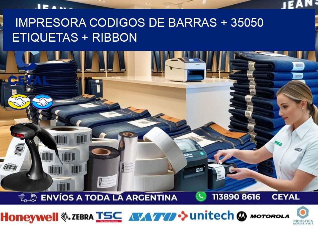 impresora codigos de barras + 35050 etiquetas + ribbon