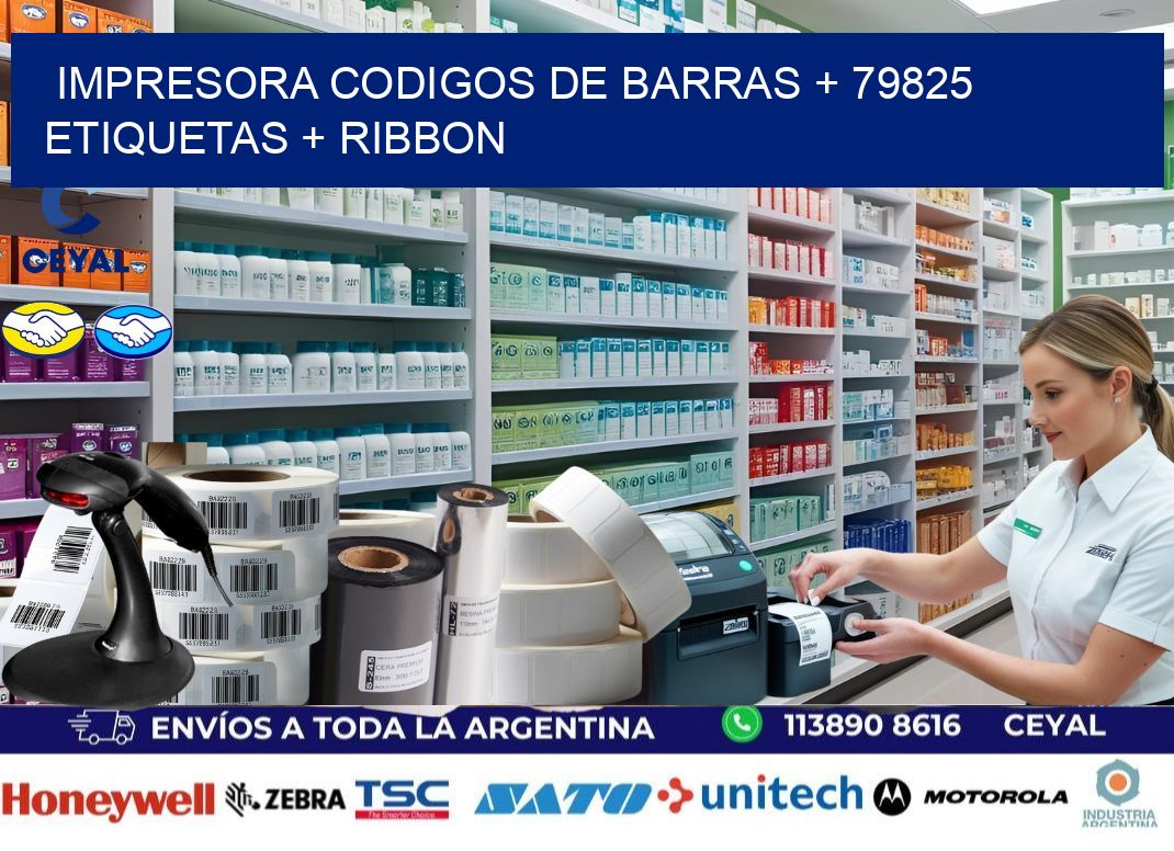 impresora codigos de barras + 79825 etiquetas + ribbon