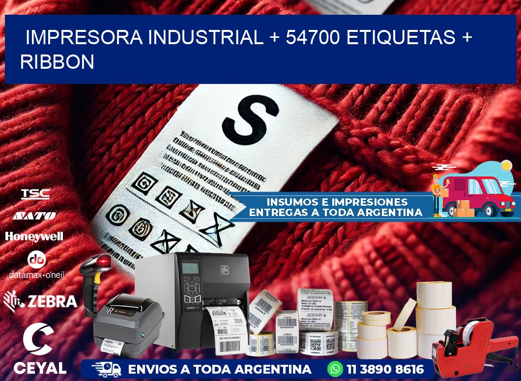 impresora industrial + 54700 etiquetas + ribbon