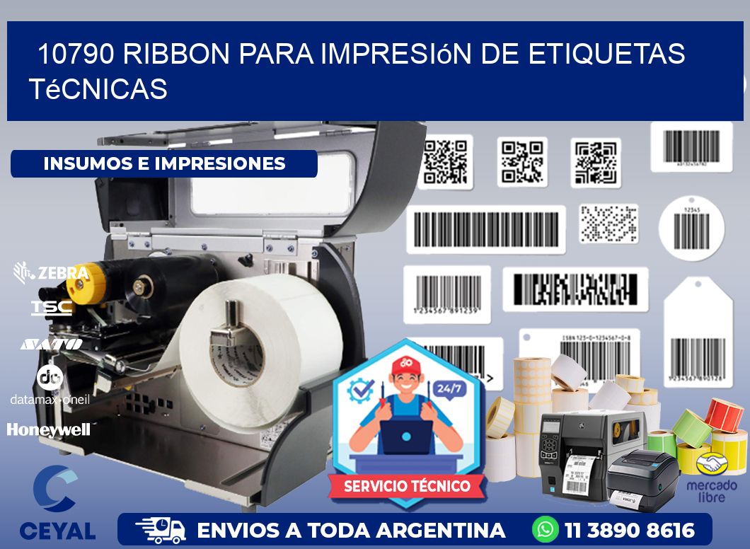10790 ribbon para impresión de etiquetas técnicas