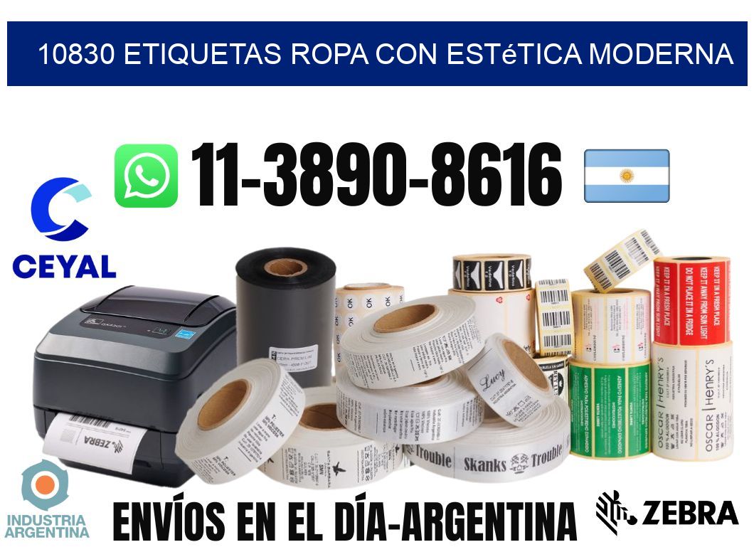 10830 Etiquetas ropa con estética moderna