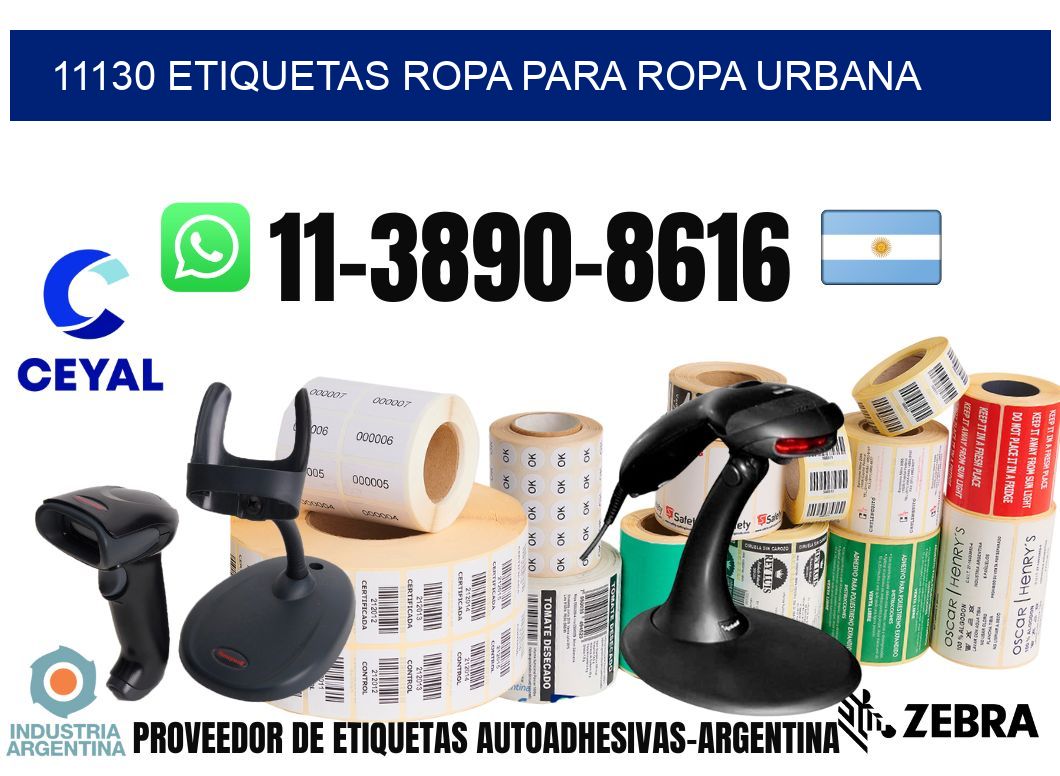 11130 Etiquetas ropa para ropa urbana