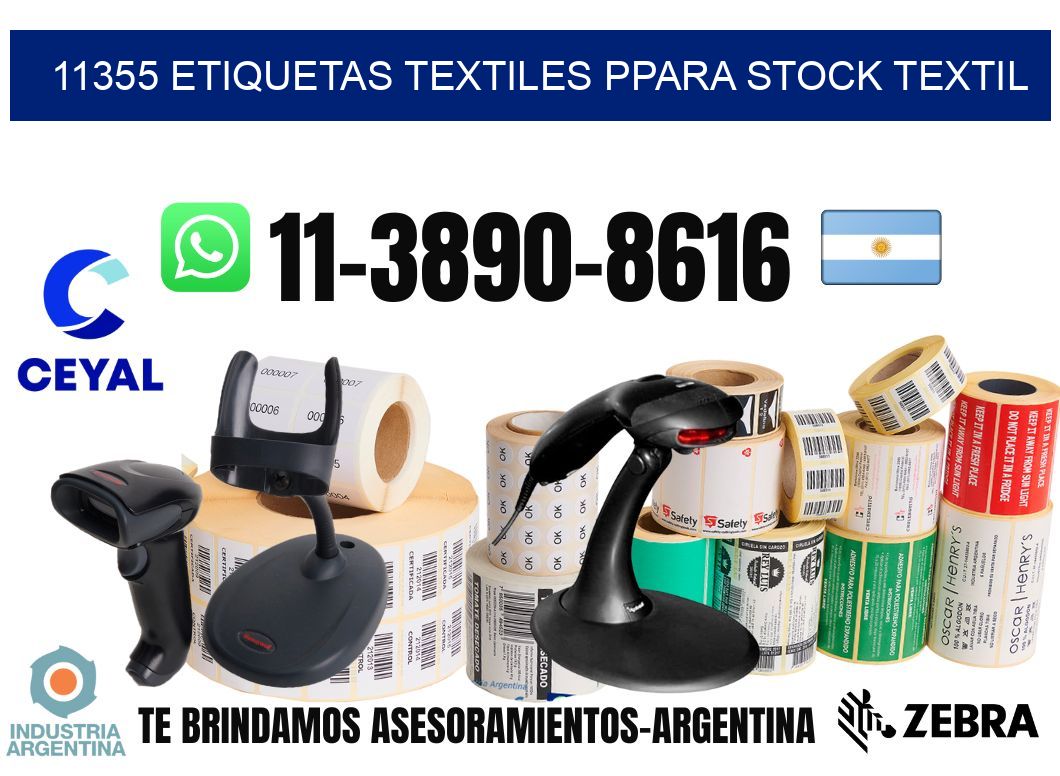 11355 Etiquetas textiles ppara stock textil