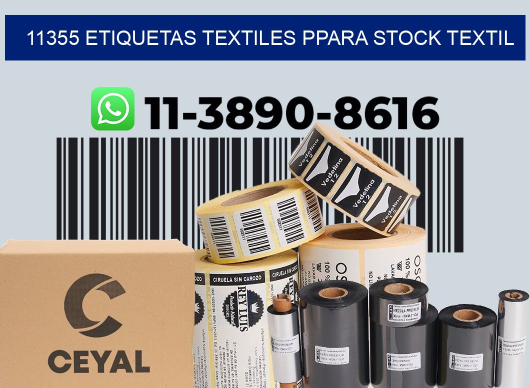 11355 Etiquetas textiles ppara stock textil