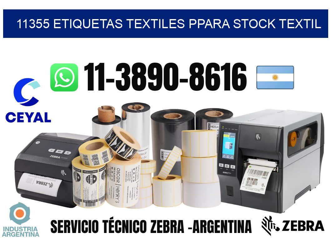 11355 Etiquetas textiles ppara stock textil