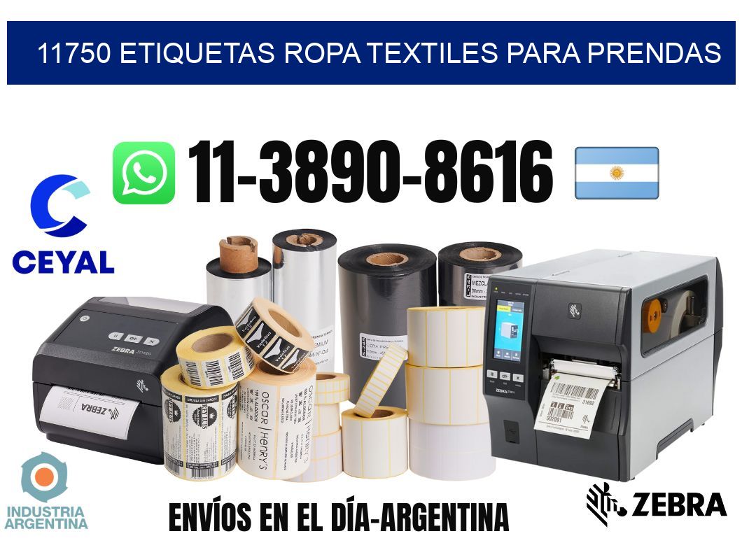 11750 Etiquetas ropa textiles para prendas