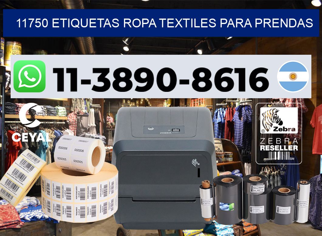 11750 Etiquetas ropa textiles para prendas
