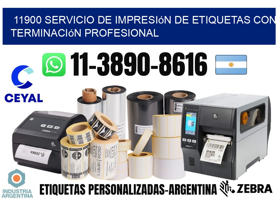 11900 Servicio de impresión de etiquetas con terminación profesional