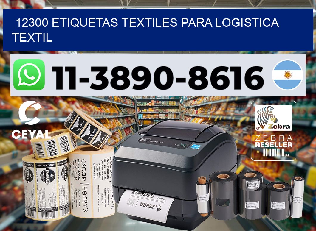 12300 Etiquetas textiles para logistica textil