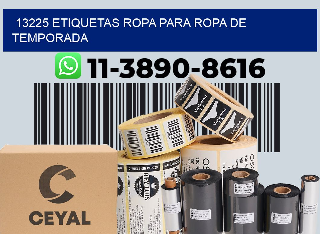 13225 Etiquetas ropa para ropa de temporada